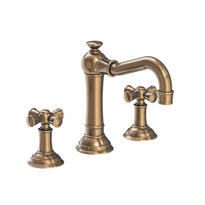 Jacobean Widespread Bathroom Faucet with Drain Assembly