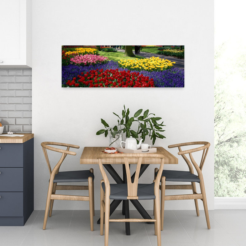 Art mural de jardin de tulipes, Kisseken, H 36 po x l 12 po