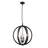 Black 4 - Light Globe Orb Globe Chandelier