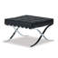 Repose-pieds en cuir capitonné Classic avec structure en acier inoxydable-87388486
