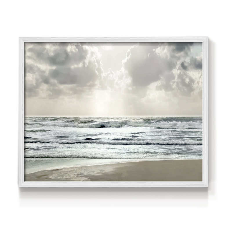 Calm Shores -Framed Print - Restickable, H 16 po x l 20 po, Blanc