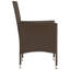 Chaises de patio avec coussins 2 pièces en rotin de polyester brun-433990630