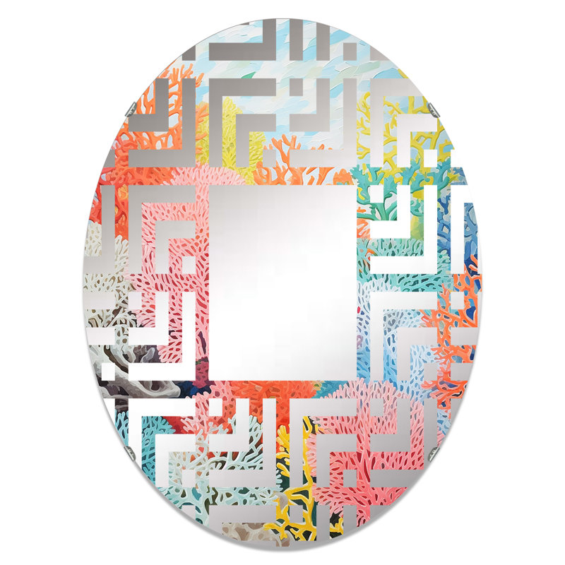 Miroir décoratif Coral Reef Barrier Expression IV - Maze MIR109275 O, L 20 po x H 30 po