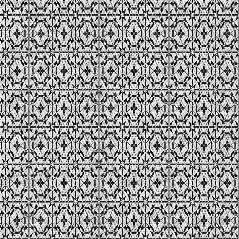Tapis décoratif Drees Black, Carré 8 pi