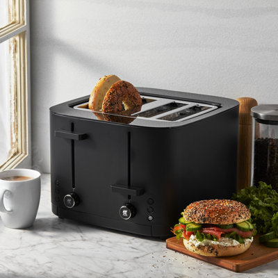 Grille-pain ZWILLING Enfinigy 4 tranches, fentes extra larges de 3,8 cm pour bagels et toasts