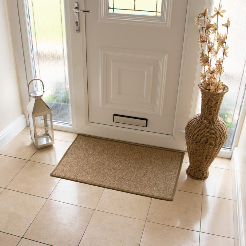 Non-Slip Indoor Doormat, Brown, Rectangle W50 x L80 cm