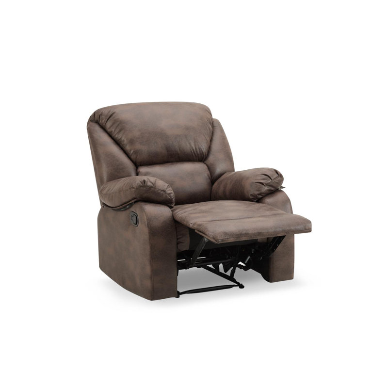 Rivka Vegan Leather Reclining Sofa, Brown