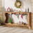 Enisha 63" D Scalloped 2-Tier Console Table-1604877341