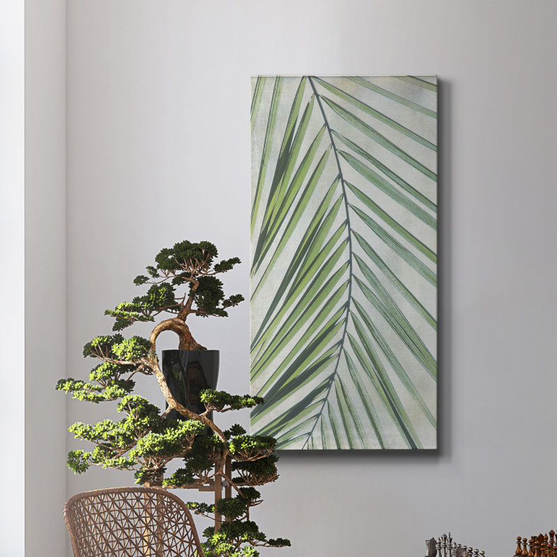 Palm Escape I - Reproduction d'art sur toile tendue, H 24 po x l 12 po x P 1 po