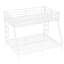 Lit simple blanc sur lit double en métal, économie d'espace pour les adolescents, construction stable, prévention du bruit, rangement sous le lit, épargne, adolescents et adultes, cadre, conception-1678239565