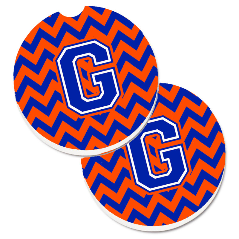 Sous-verre pour voiture, G, Bleu / Orange