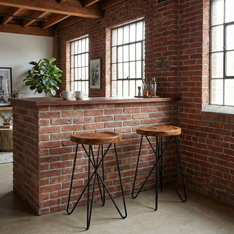 Tabouret de comptoir en teck Aloha