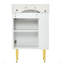 Meuble-lavabo, armoire de rangement pour salle de bain, lavabo simple en céramique, rangement à gauche-43275017