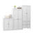 34.6" Metal Pantry Cabinet With Adjustable Shelves - Freestanding Kitchen Storage Organizer With Easy-Grip Handles