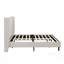 Base de lit tapissier haute avec support à 12 lattes, assemblage facile, chenille, aucun sommier nécessaire-229954160-229954164