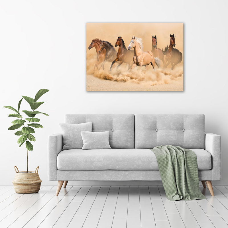 Desert Horses - No Frame Print on Glass
