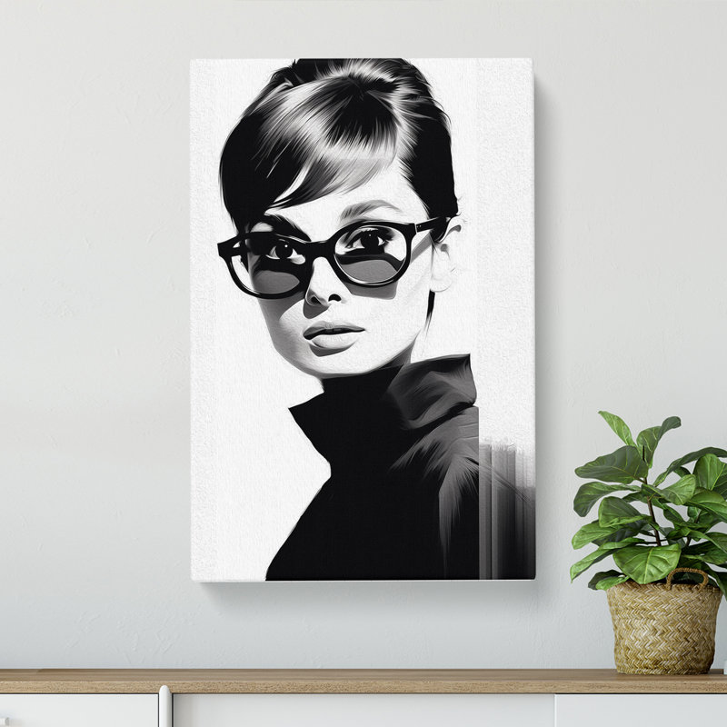 Audrey Hepburn Line - Wrapped Canvas, 50cm H x 35cm W x 3cm D