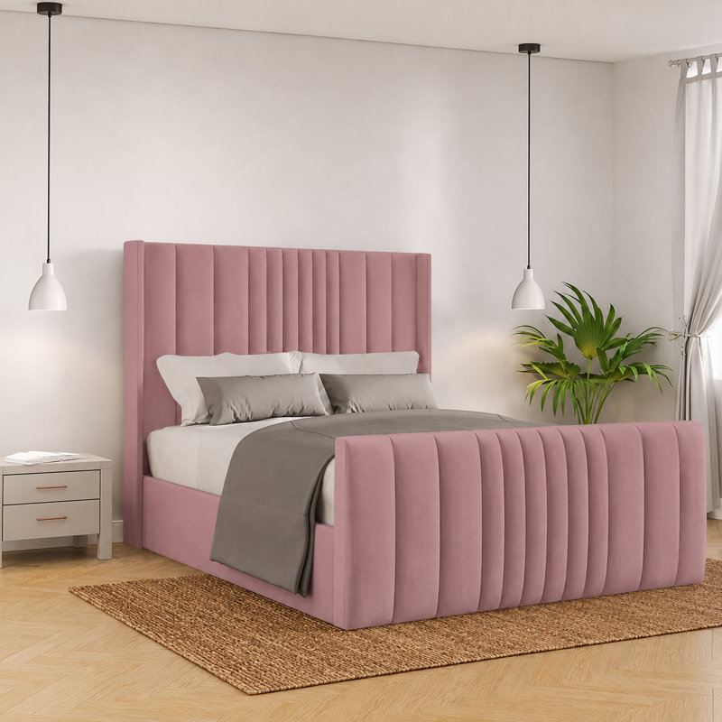 Bastin Upholstered Ottoman Storage Bed, Super King (6'), Lilac