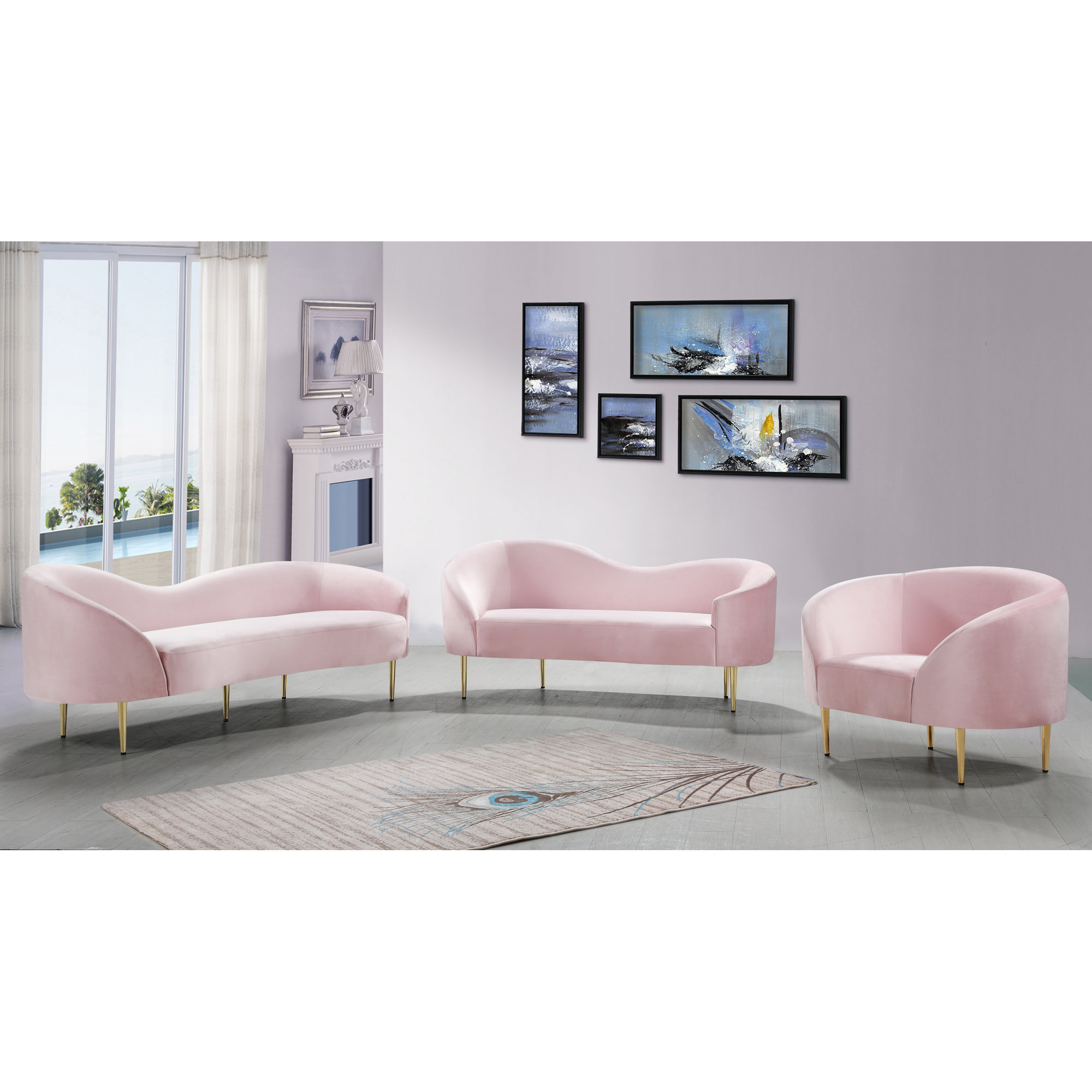 Shurtz 3 - Piece Living Room Set