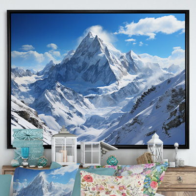 Winter Snowy Peaks V - Paysages, art mural, salon