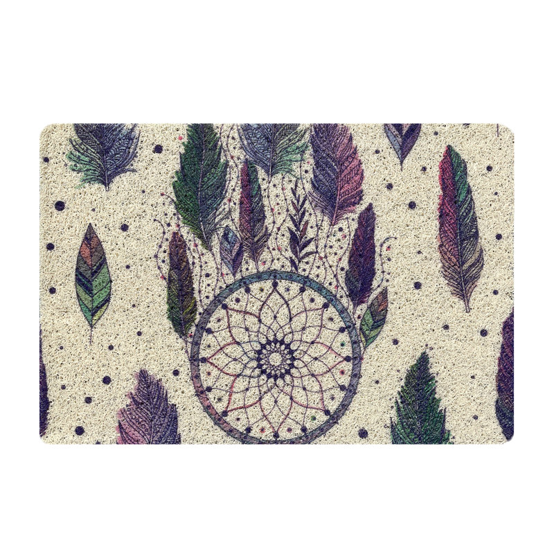 Dream Catcher Lavender Beige Non-slip Durable Absorbent Welcome Door Mat