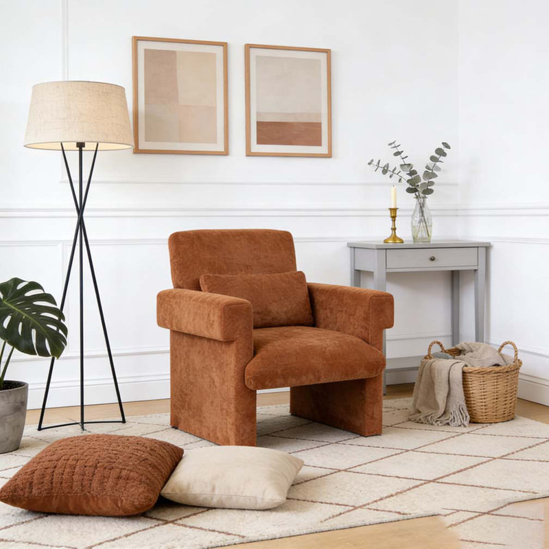 Chaise d'appoint moderne, Orange