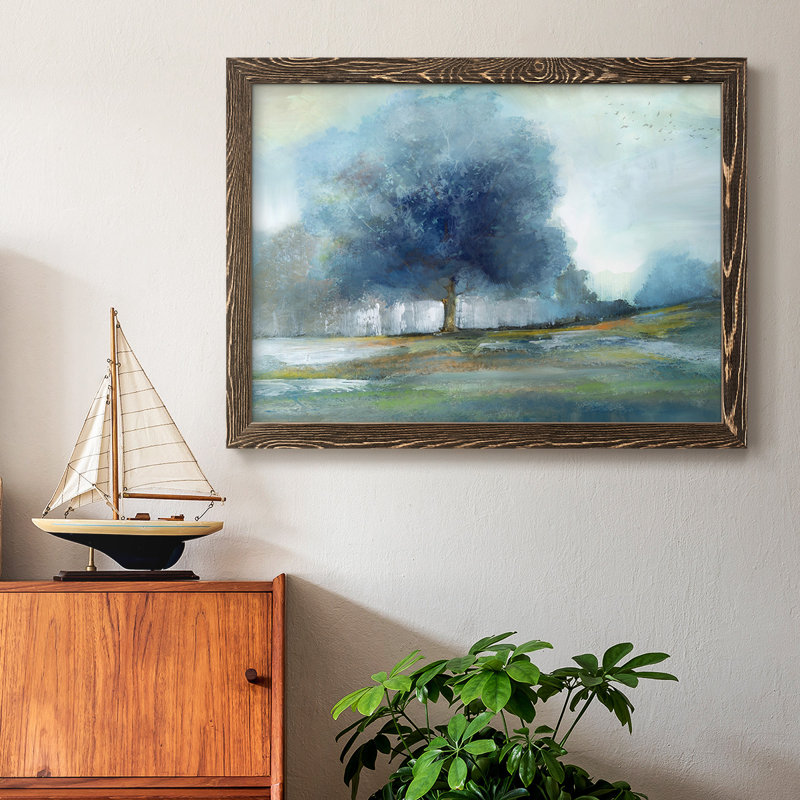 Arbre fantaisie encadré sur toile, Noyer, H 28 po x l 42 po