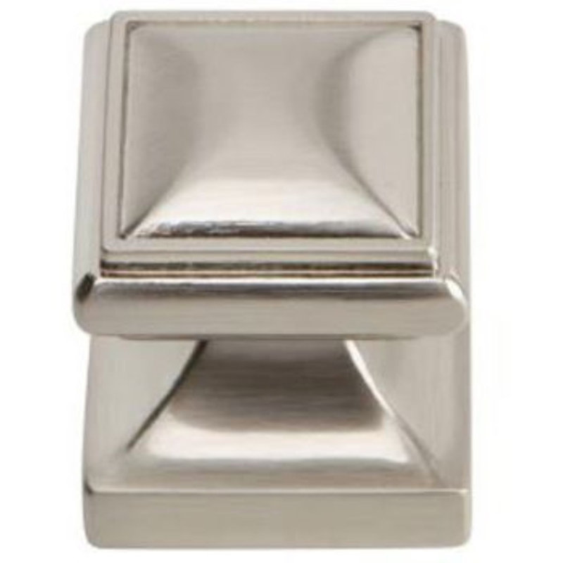 Wadsworth 1 1/4" Length Square Knob, Brushed Nickel