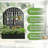 70.87" Tall Metal Arched Privacy Screen with Planter Box, Freestanding Decorative Fence Planter for Patio Balcony Backyard