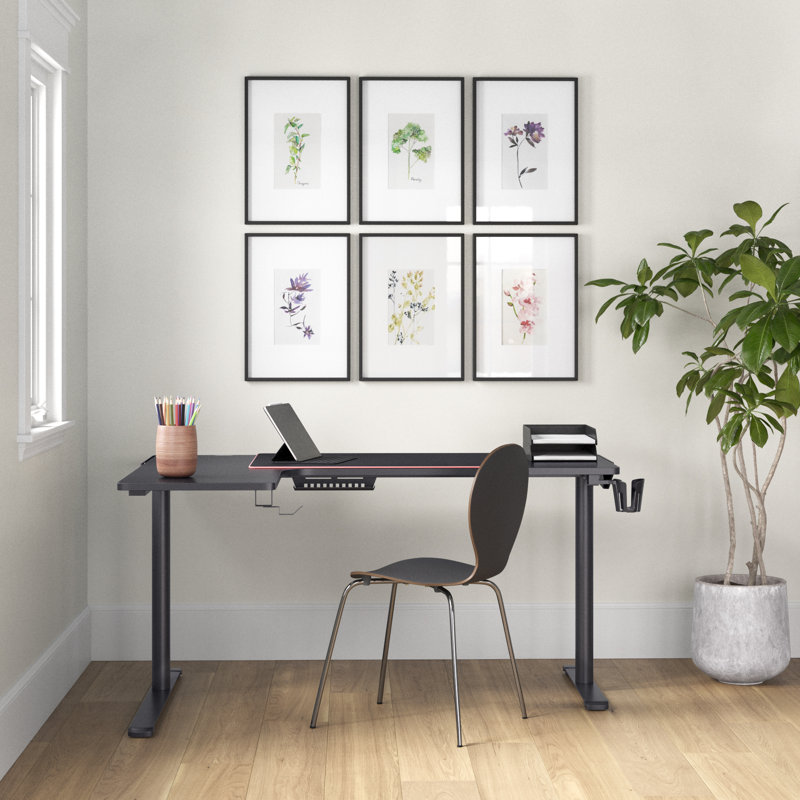Lamaiyah L-Shaped Gaming Computer Desk