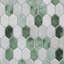 Carreau de mosaïque en verre recyclé hexagonal 10,75 po x 10,12 po-122443375