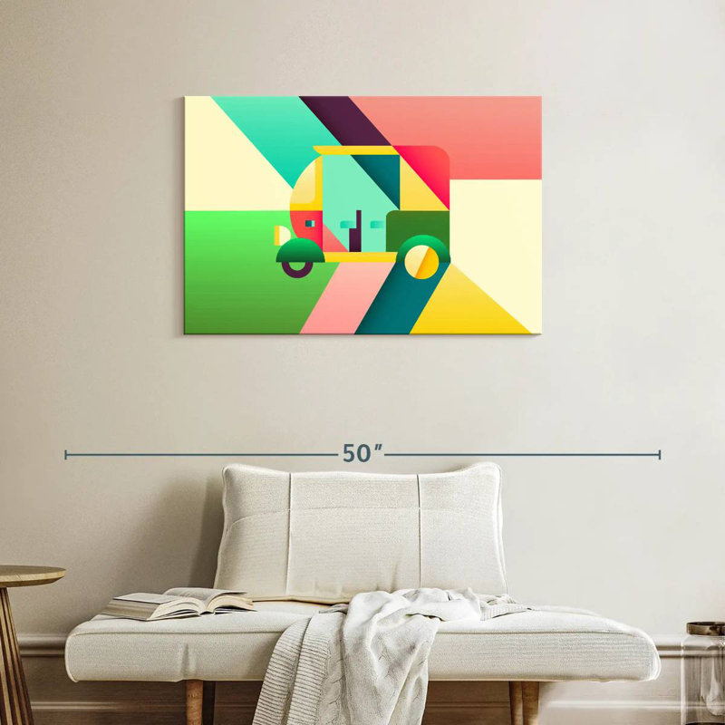 Mehar Abstract Rickshaw, 24" H x 36" W