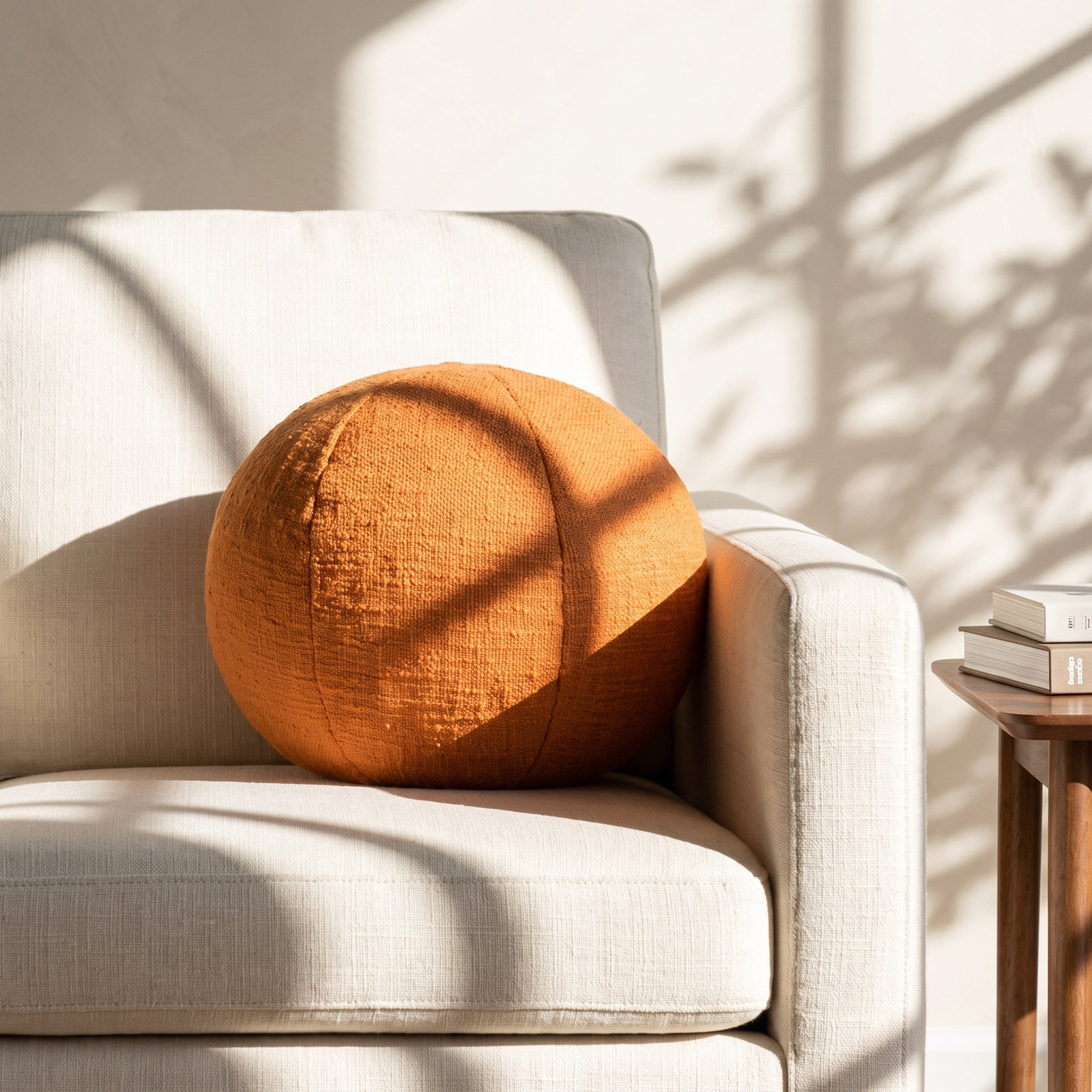 Taron Accent Pillow, 10" x 10", Orange
