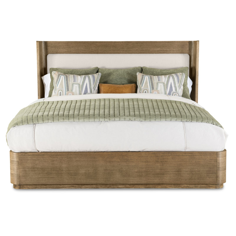 Caribe Upholstered Wingback Bed