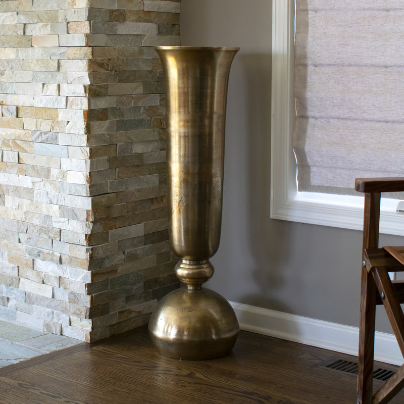 Vase de plancher en métal, Or