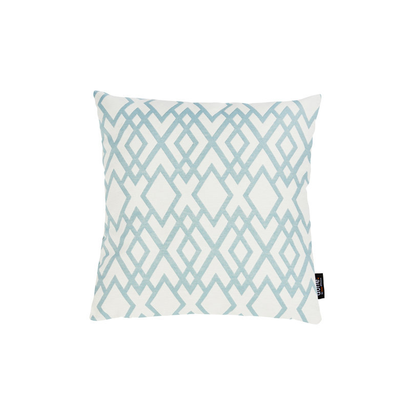Diamond Geometric Square Throw Pillow Cover, Mint