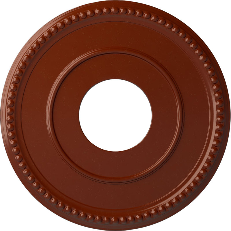 Endurathane Bradford Ceiling Medallion, 12 1/2"OD x 3 7/8"ID x 3/4"P (Fits Canopies up to 6 5/8"), Hand-Painted Firebrick Finish