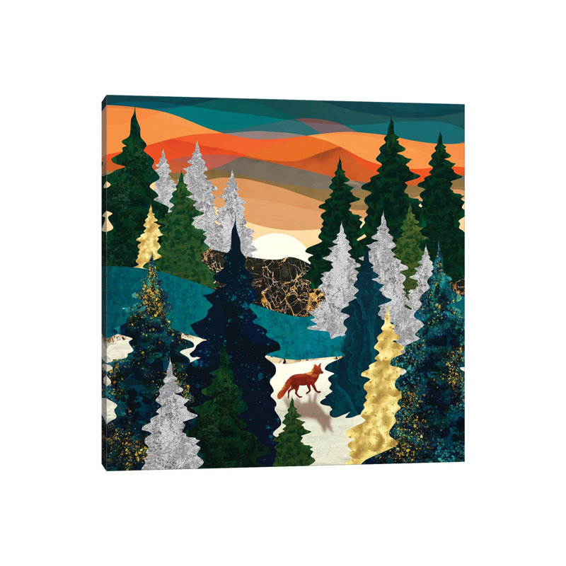 Amber Fox - Print on Canvas, Wrapped Canvas, 45.72 cm H x 45.72 cm W x 1.91 cm D
