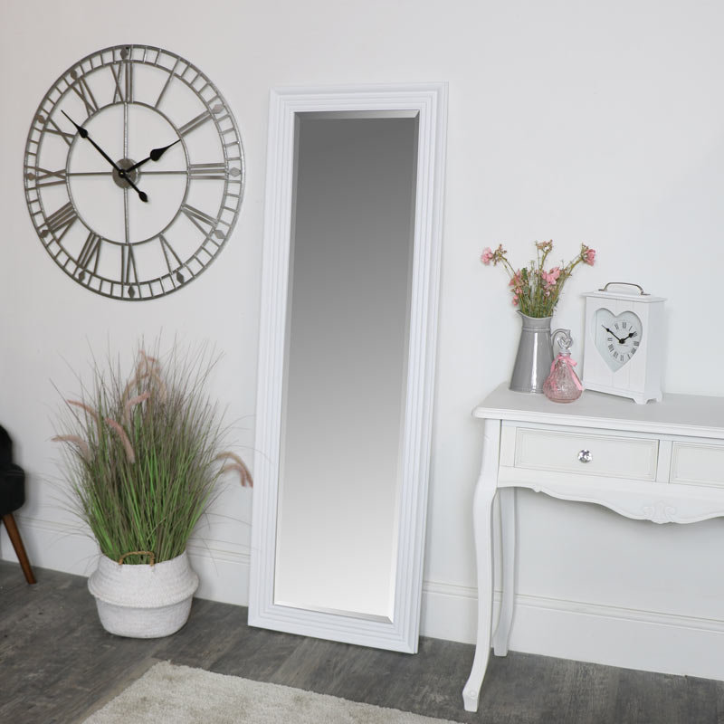 Jocelynn Flat Floor Mirror, White