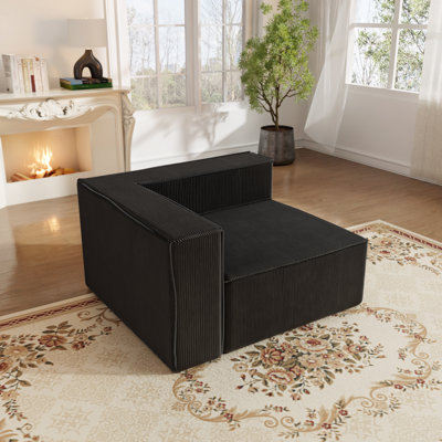 39" Left Armrest Compression Couch No Assembly Required by Latitude Run