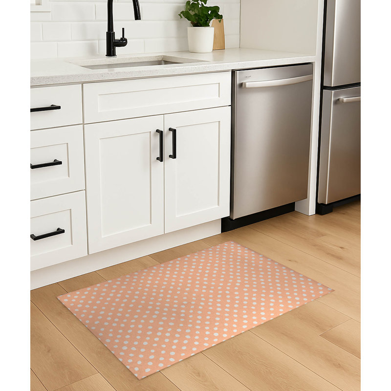 Tapis de cuisine Dot Lyfe, Rectangle 4pi x 6 pi, Pêche