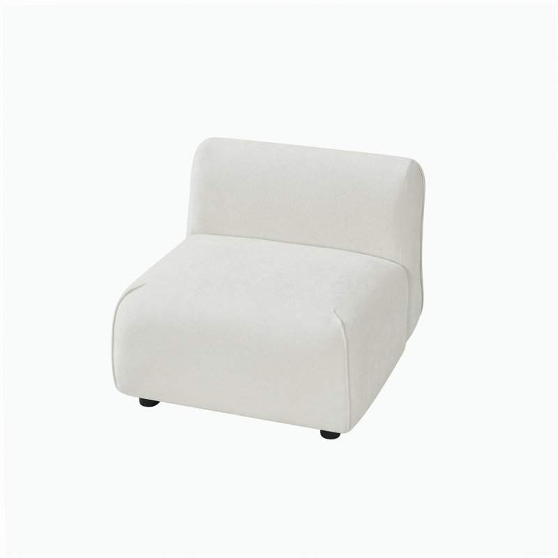 Chaise d'appoint rembourrée Modern, Beige