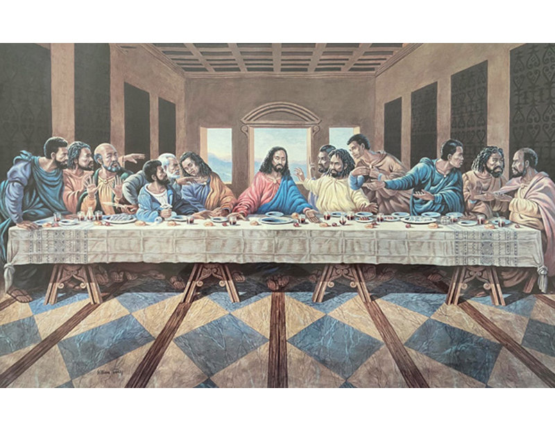 Black Last Supper, 15" H x 24" W