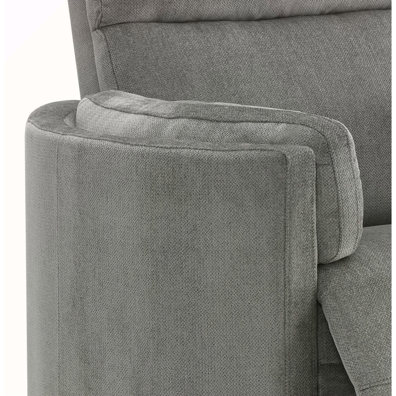 Versatile And Comfortable Swivel Glider Recliner For Relaxation, Charcoal Chenille