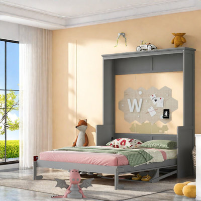 Space-saving Queen Size Murphy Bed, Solid Wood & Mdf, Modern Home Use