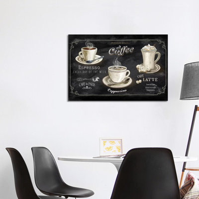 Coffee Trio 1 Piece Wrapped Canvas Painting