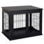 Meuble pour cage de chien, petite cage de 81 cm avec table d'appoint, 2 portes, porte verrouillable, niche d'intérieur pour chiot, noir-1327596320
