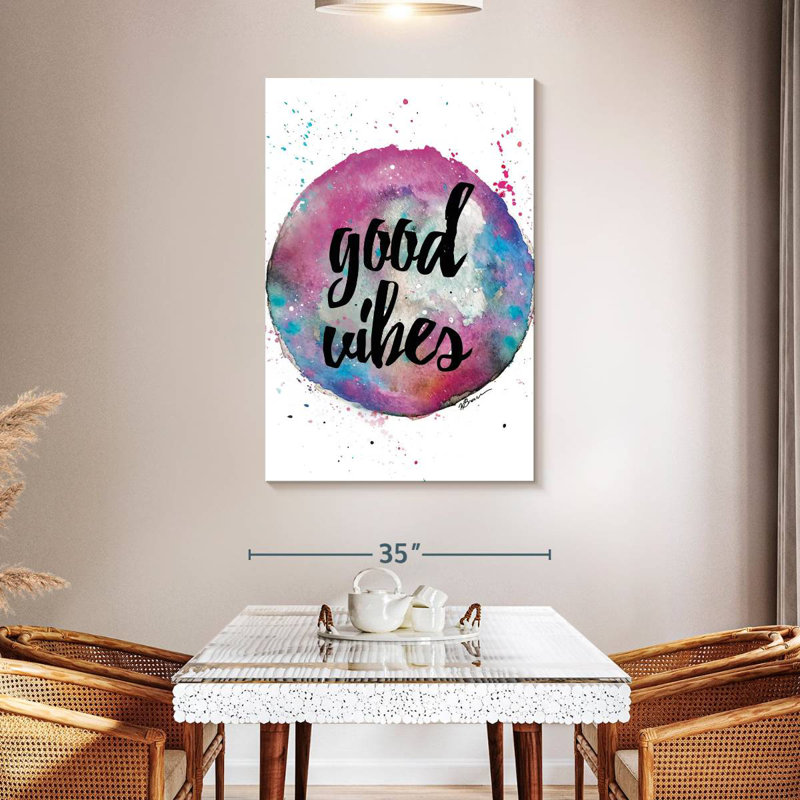 Tergel Good Vibes Splash, 48" H x 32" W