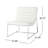 Contemporary White Leather Chair With Ergonomic Seat And Attractive Appearance Chic Soft Padding, Provides Comfort