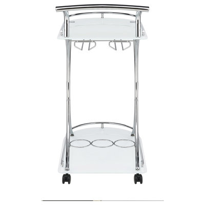 Chariot-bar en métal à 2 niveaux Allen